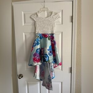 Speechless White Lace Bodice with Light Blue Accent
